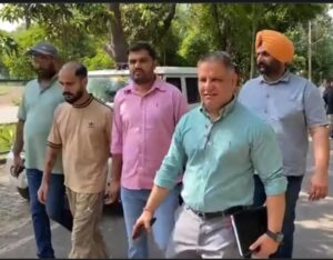 Police in Ludhiana confiscate a gangster’s Glock handgun.