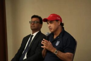 Robin Singh launches cricket academy.