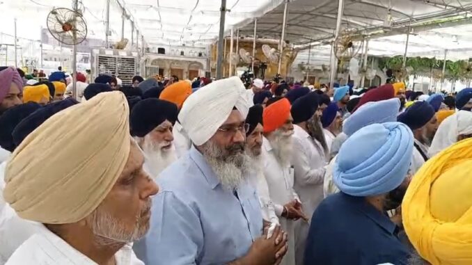 Shiromani Akali Dal thanks Guru at Sri Akal Takht Sahib.