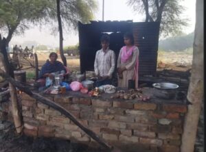 Tea Stall of Woman Burnt Near Cremation Ground in Abohar.