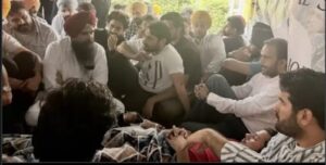 Slogans of ‘Chandigarh Police Go Back’ Raised at PU.