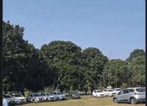 Protest and Sloganeering in Chandigarh Sector-17.