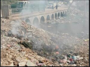 Garbage Dumped in Sukhna Choe (River) in Mohali.