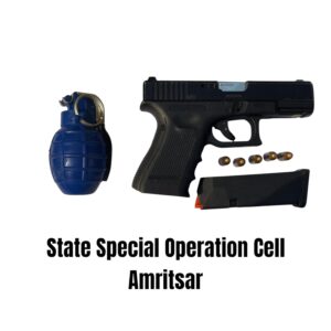 ਗਣਤੰਤਰ ਦਿਵਸ ਦੇ ਮੱਦੇਨਜ਼ਰ, ਅੰਮ੍ਰਿਤਸਰ ਤੋਂ ਬੀ.ਕੇ.ਆਈ. ਆਪਰੇਟਿਵ ਹੈਂਡ ਗ੍ਰਨੇਡ ਅਤੇ ਗਲੌਕ ਪਿਸਤੌਲ ਸਮੇਤ ਕਾਬੂ