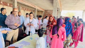 ਦੂਸ਼ਿਤ ਪਾਣੀ ਕਰਕੇ ਫੈਲੀ ਬਿਮਾਰੀ ਤੋਂ ਬਚਾਅ ਲਈ ਲਗਾਇਆ ਮੈਡੀਕਲ ਕੈਂਪ