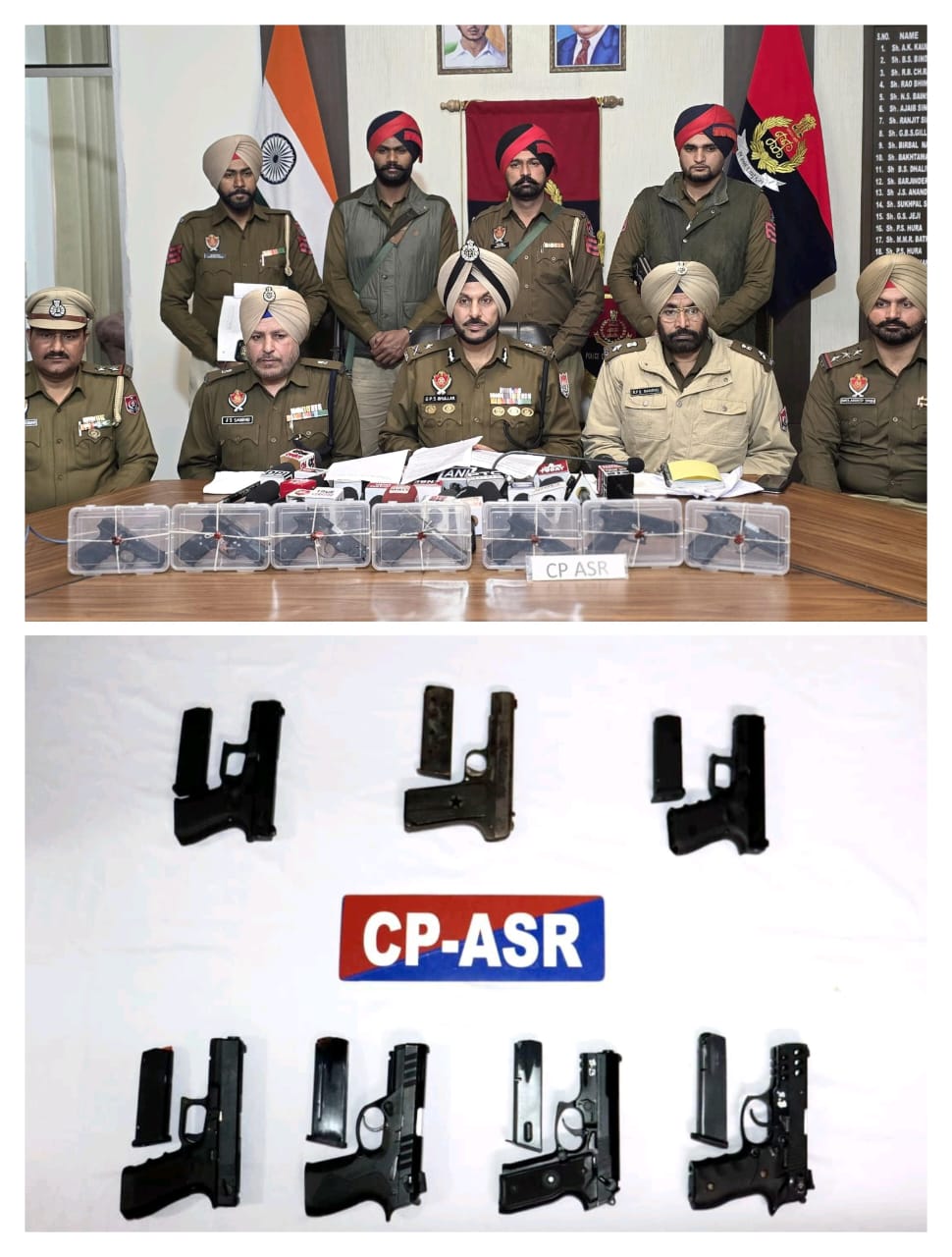 ਅੰਮ੍ਰਿਤਸਰ ਵਿੱਚ ਸਰਹੱਦ ਪਾਰੋਂ ਚੱਲ ਰਹੇ ਹਥਿਆਰ ਤਸਕਰੀ ਨੈੱਟਵਰਕ ਦੇ ਦੋ ਕਾਰਕੁਨ 7 ਪਿਸਤੌਲਾਂ ਸਮੇਤ ਕਾਬੂ