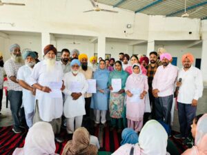 ਪਿੰਡ ਬੀਂਬੜ ਵਿਖੇ ਵਿਧਾਇਕ ਨਰਿੰਦਰ ਕੌਰ ਭਰਾਜ ਨੇ 90 ਪ੍ਰਾਪਰਟੀ ਕਾਰਡ ਸੌਂਪੇ